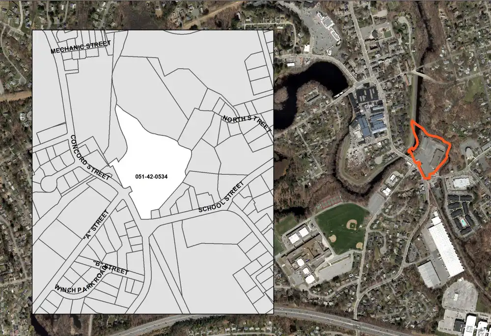 Map of proposed Saxonville parcel to rezone